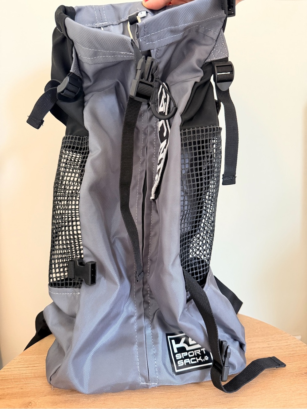 K9 Sport Sack Dog Backpack Carrier Gray Black Size Large